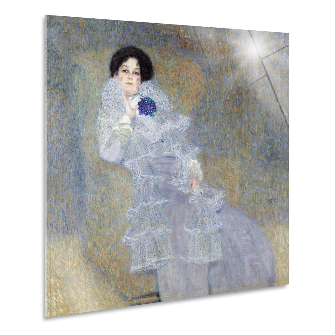 Glasbild Portrait of Marie Henneberg von Gustav Klimt