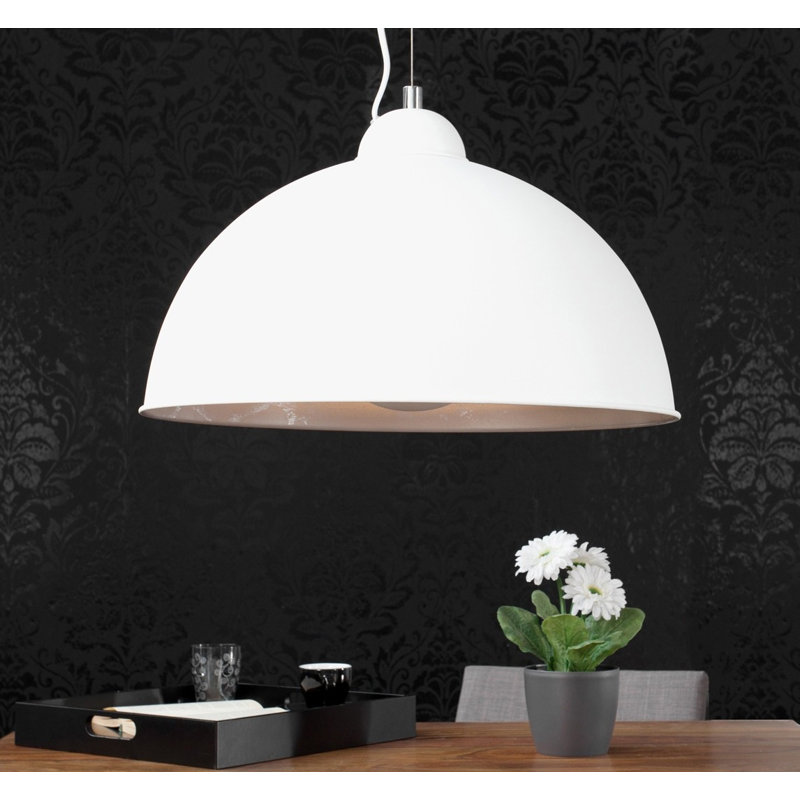Fiedler 1 - Light Single Pendant, White/Silver