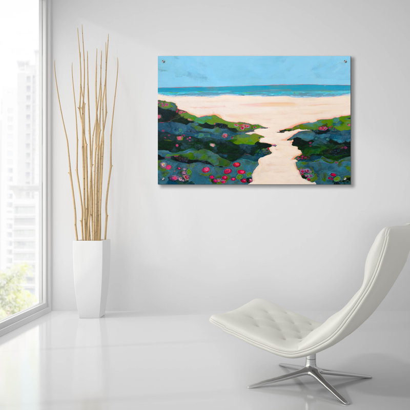Art mural en verre acrylique épique «Smooth Coasting» par Dorothy Holmes Mohler, 36 po x 24 po, H 24 po x l 36 po