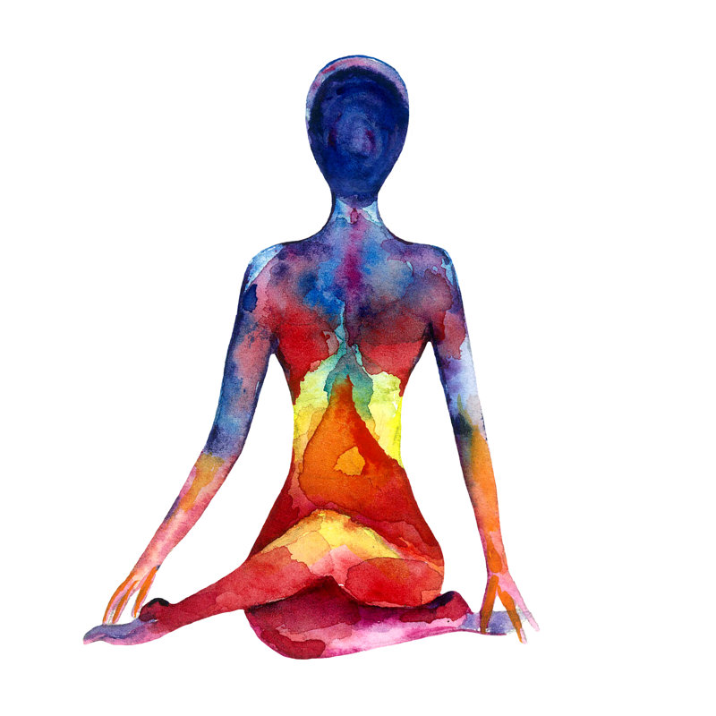 Yoga Silhouette - Wrapped Canvas Print, 51cm H x 51cm W x 3.8cm D