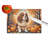 Cavalier Spaniel Fall Glass Cutting Board Large