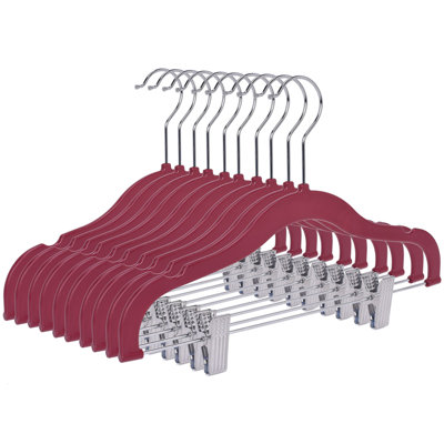 Gally Plastic Non-Slip Hangers With Clips for Skirt/Pants