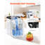 Machine à glaçons de comptoir, 44 lb par jour, machine portative autonettoyante avec pelle, panier à glaçons de 4 lb, machine à glaçons avec glaçons à croquer pour la maison, la cuisine, le bureau, le bar et la fête