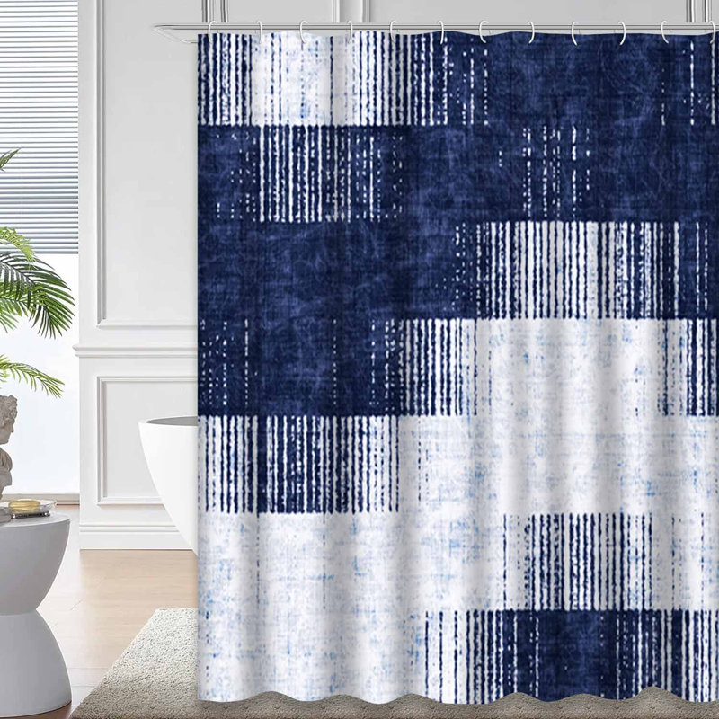 Rideau de douche géométrique Ikat, L 72 po x l 84 po