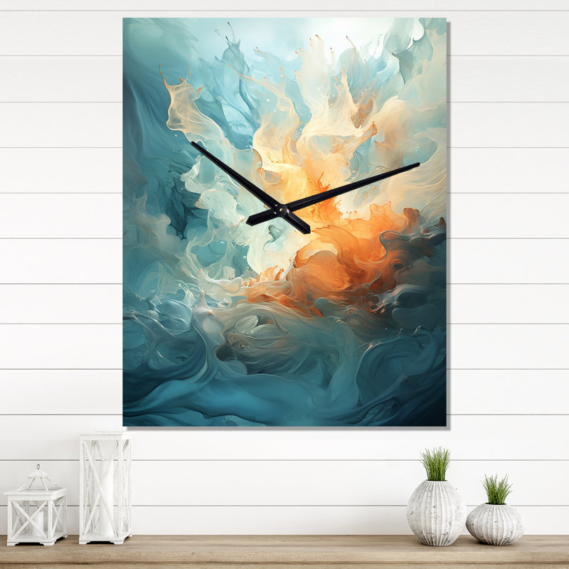 Horloge murale moderne Wrayett, Grand