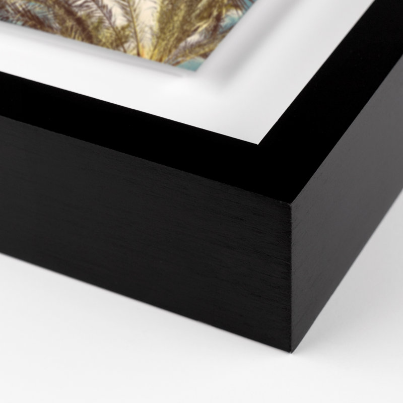 Palm II Print by Vitaliy Paykov, Black, 24" H x 19" W x 1.5" D