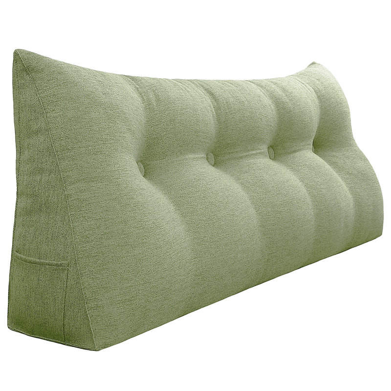 Coussin de tête de lit confortable, Lit double, Vert subtil