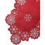 Chemin de table de Noël avec broderie de flocons de neige, chemin de table d'hiver pour la salle à manger, décoration de table de Noël élégante rouge 13 po x 36 po
