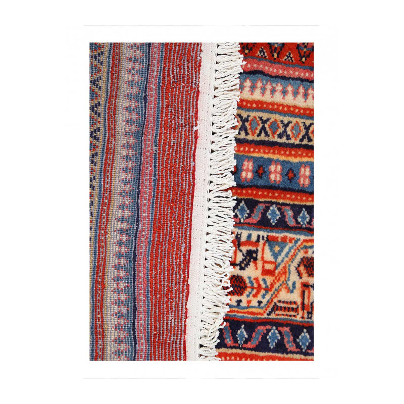 Red Persian Antique Sarouk Mir 7'9" x 8'5"