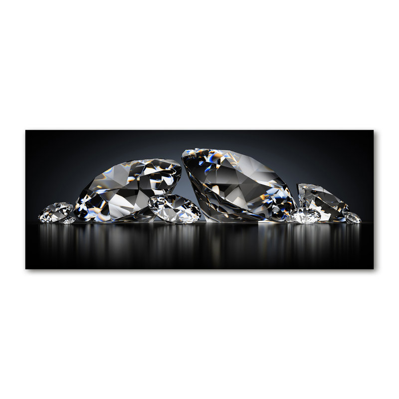 Diamonds - Print, Unframed Glass, 70cm H x 100cm W x 4cm D