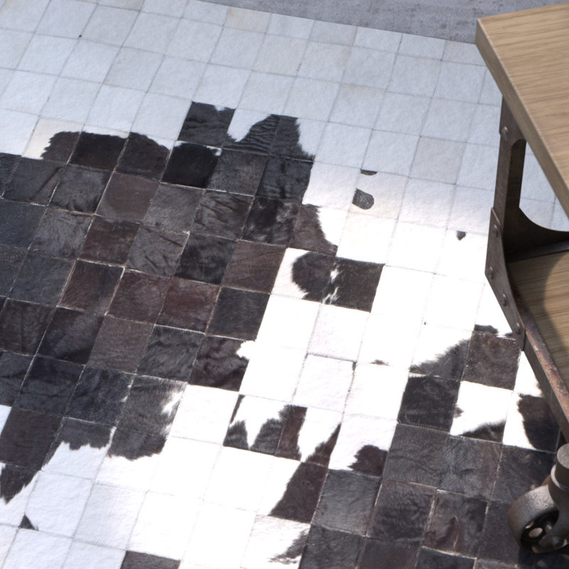 Tapis en cuir tissé à la main Morris Studio, Rectangle de 5 pi x 8 pi