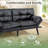Futon Sofa Bed With Foam & Removable Armrests - 2-4 Seater-966044710