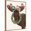 «Christmas Moose and Christmas Owls» par Fab Funky, impression sur toile encadrée