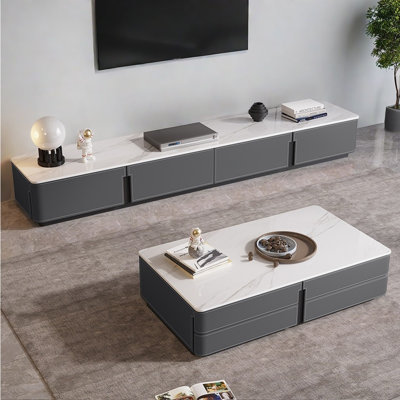 Meuble télé et table basse sur pied