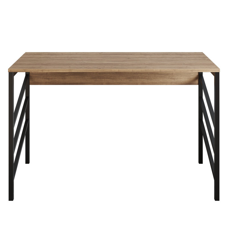 Juliet Iron Writing Desk, Walnut/Black