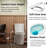 MaceratingFlo 18 Inch Comfort Height Elongated Upflush Toilet System with 900W Pump, 3 Water Inlets, 1.28 GPF Flush and Two Extension Pipes Include