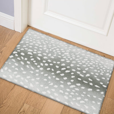 Parx Chenille Washable Animal Print Indoor / Outdoor Rug
