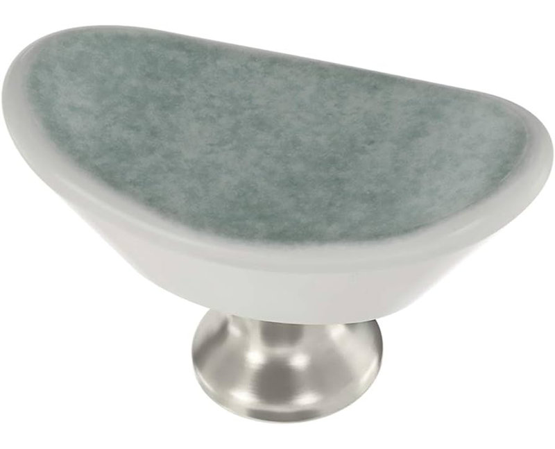 (Paquet de 5) (Paquet de 4) Bouton turquoise et nickel satiné