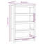 Inkster 125.5cm H Solid Wood Standard Bookcase-858780983-858780981