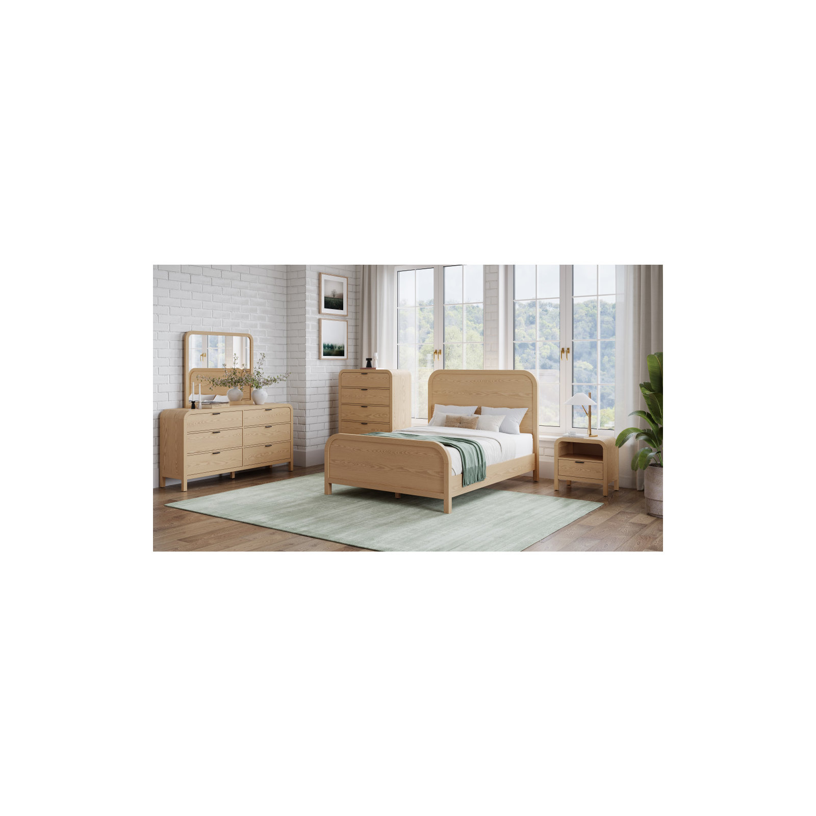 Essie 1 - Drawer Nightstand in White, Timber