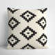Jada Geometric Cream/Black Square Throw Pillow