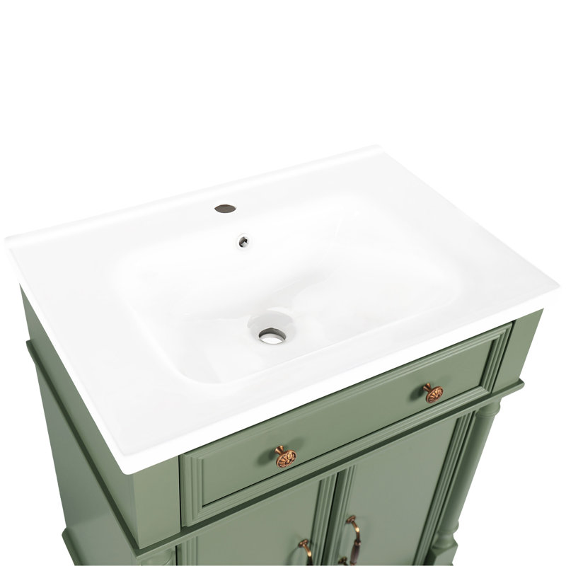 27.8" White Ceramic Basin, Only Ceramic Sink, Without Cabinet