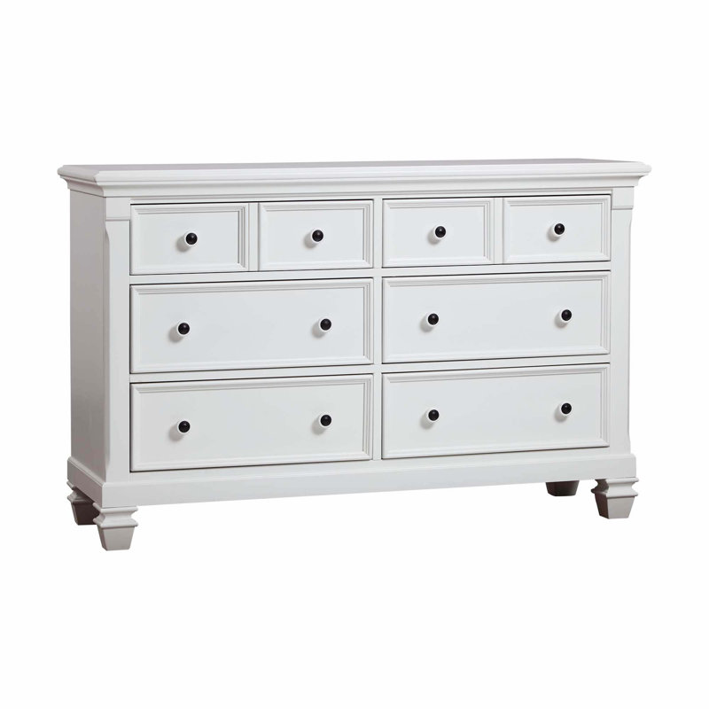 Commode 6 tiroirs Fiffer Glendale, Blanc