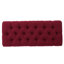 Magnifique tissu rouge, avec capitonnage classique et look élégant avec pieds sophistiqués en demi-cercle