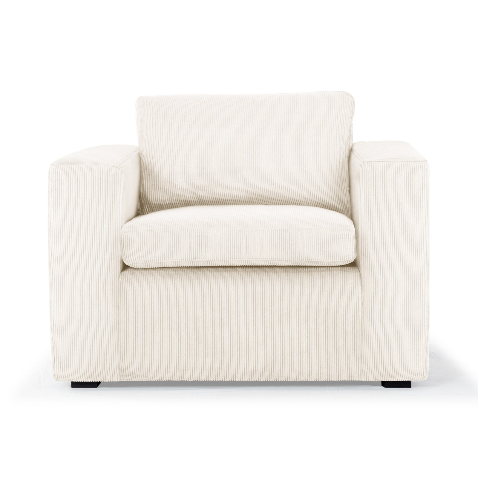 Benedict Upholstered Armchair, Cream Performance Basketweave