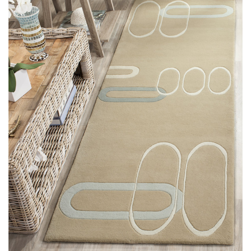Candelo Hand Tufted Wool Geometric Rug, Runner 2'6" x 8'