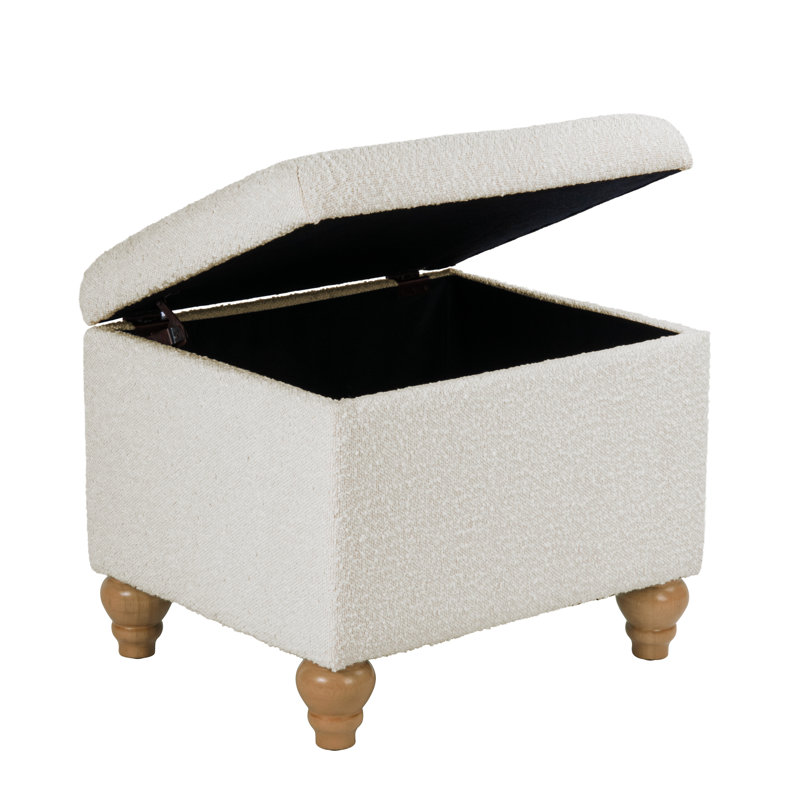 Arath Storage Ottoman - Cream Boucle, Cream Boucle