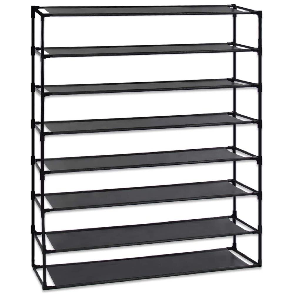 48.8 in. H 32-Pair Gray Plastic Shoe Rack