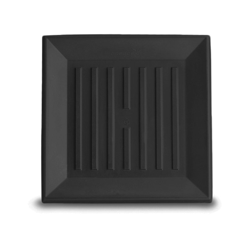 Soucoupe de jardinière carrée universelle, H 1,25 po x l 16,75 po x P 16,75 po, Noir caviar