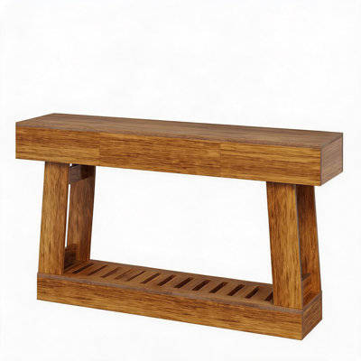 Table d'entrée de 60 pouces avec tiroir et tablette de rangement, console rustique étroite pour le couloir et le salon