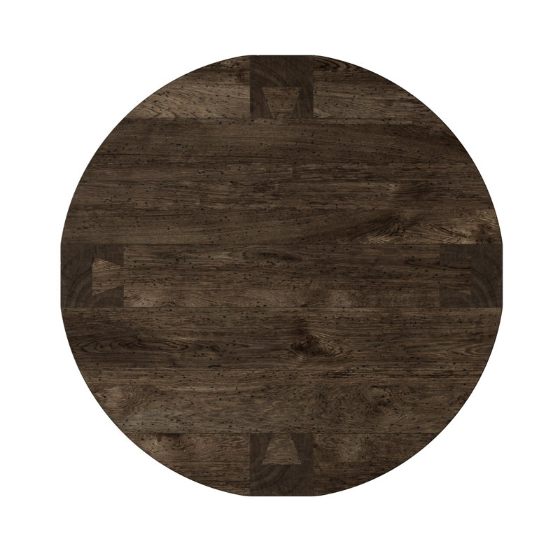 Abaso Round Coffee Table-Rustic Wormwood Oak, Rustic Wormwood Oak, 15" H x 55" W x 55" D