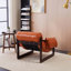 Chaise longue en cire d'huile rétro avec accoudoirs amovibles et assemblage facile-133994746