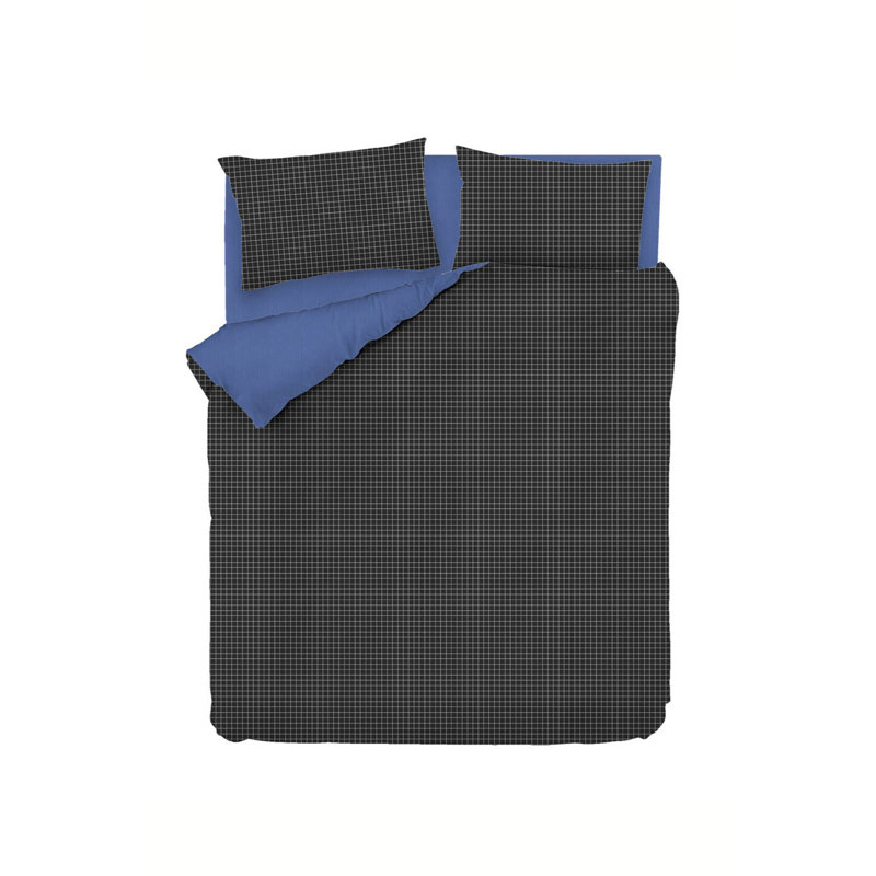 Ensemble de housse de couette 100% coton Dunlan, Housse de couette 102 po x 94 po + 2 taies d'oreil