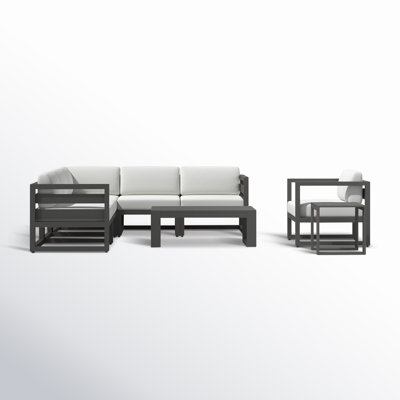 Smith 4 Piece Sectional Seating Group with Sunbrella® Cushions