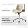 Belby Faux Leather 36.2'' H  Mid-century Modern Office Chair with Bent Wood Frame 