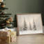 Paysage de Noël rétro, paysage d'hiver, pin, vacances, décor neutre, impression sur toile-107118198-107118205