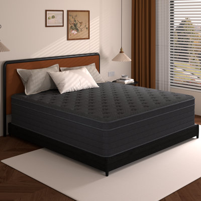 14 Inch King Hybrid Pocket Coil Memory Foam Mattress, Medium Firm, Cooling, Breathable, Pressure Relief, Motion Isolation, Edge Support, Hypoallergenic, CertiPUR-US, Mattress in a Box