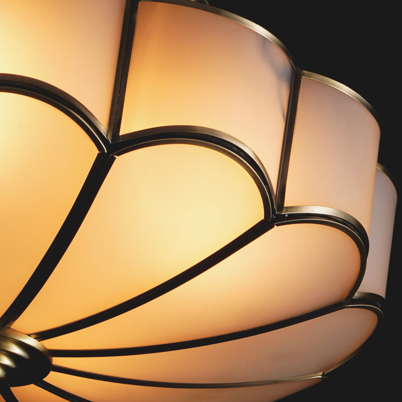 18.5" Modern Vintage Drumbare Dimmable Urn / Bowl Chandelier for Study Room, Balcony, Hallway
