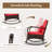 3 Pcs Rocking Bistro Set With Removable Cushions & Tempered Glass Top Coffee Table-1651914851