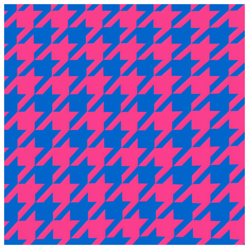 Pink Blue Houndstooth Comforter, Twin