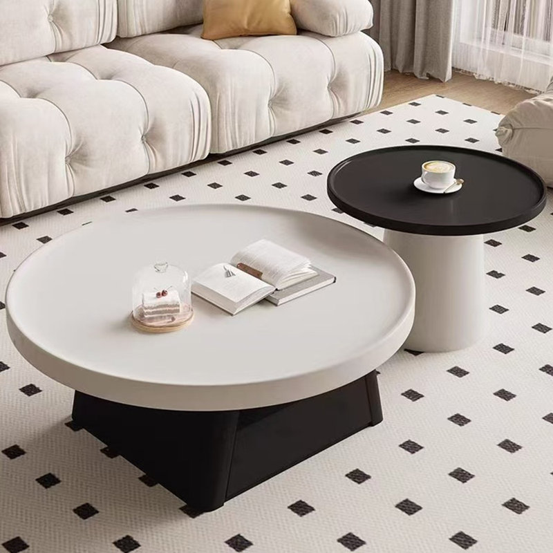 Table basse moderne et minimaliste en bois., H 15,7 po x L 35,4 po x l 35,4 po