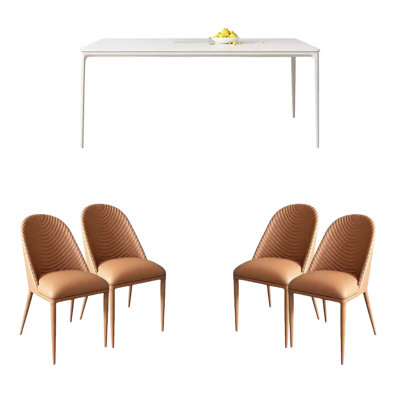 Simple rock plate dining table sets