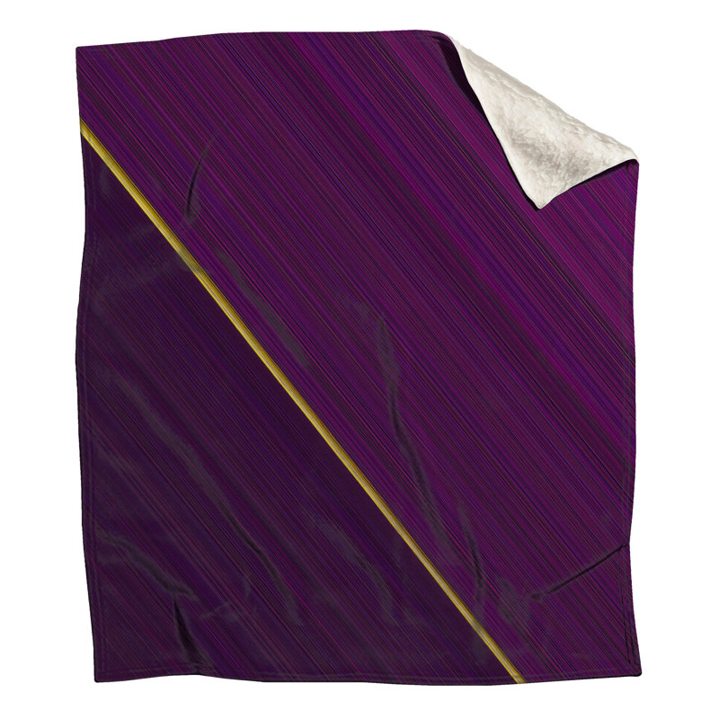 Couvertures mauves à lignes diagonales, L 60 po x H 80 po