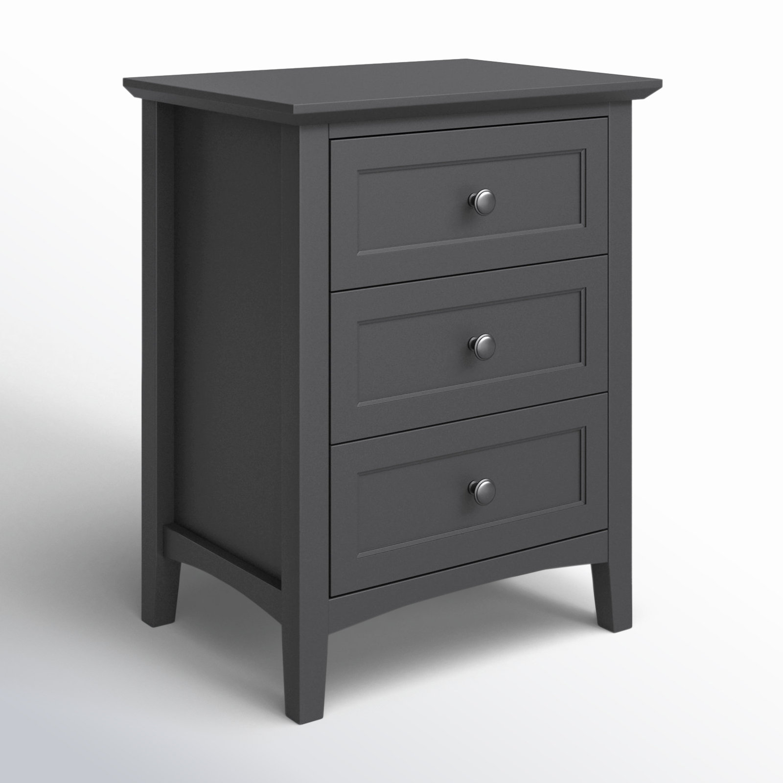 Renee Mahogany Nightstand, Black