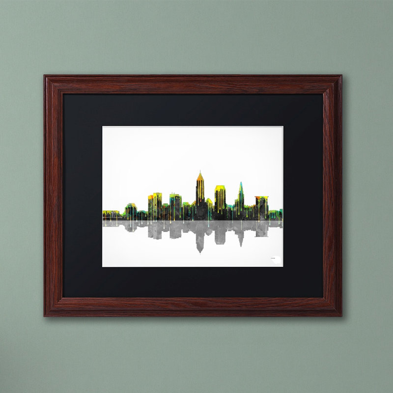 « cleveland ohio » par marlene watson, impression encadrée, H 11 po x l 14 po x P 0,5 po