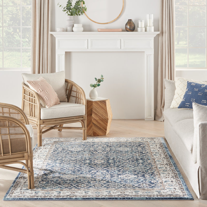 Floral Indoor Rug, Rectangle 3'11" x 5'11"